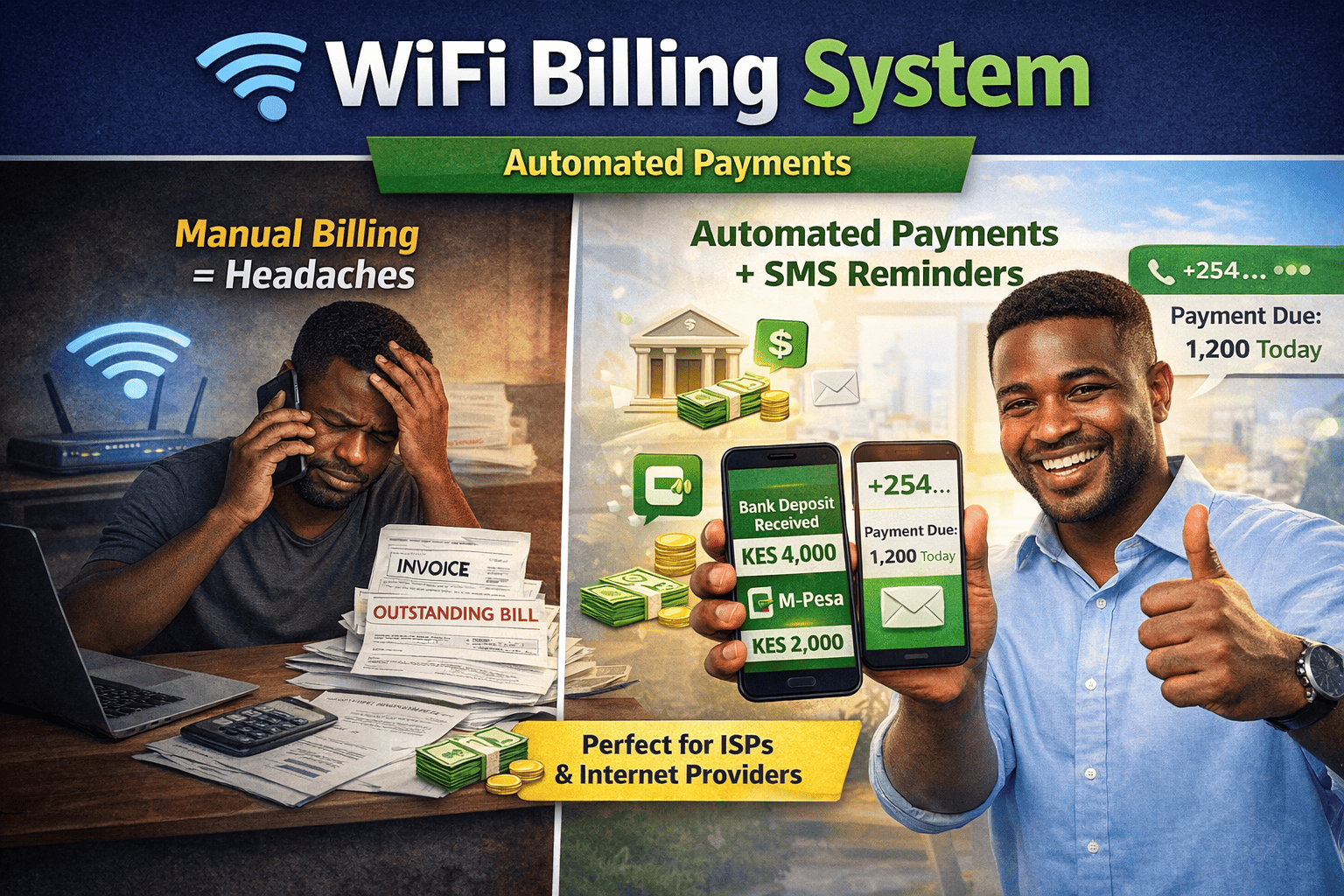 Smart WiFi Billing System with Automated Bank & M-Pesa Payments