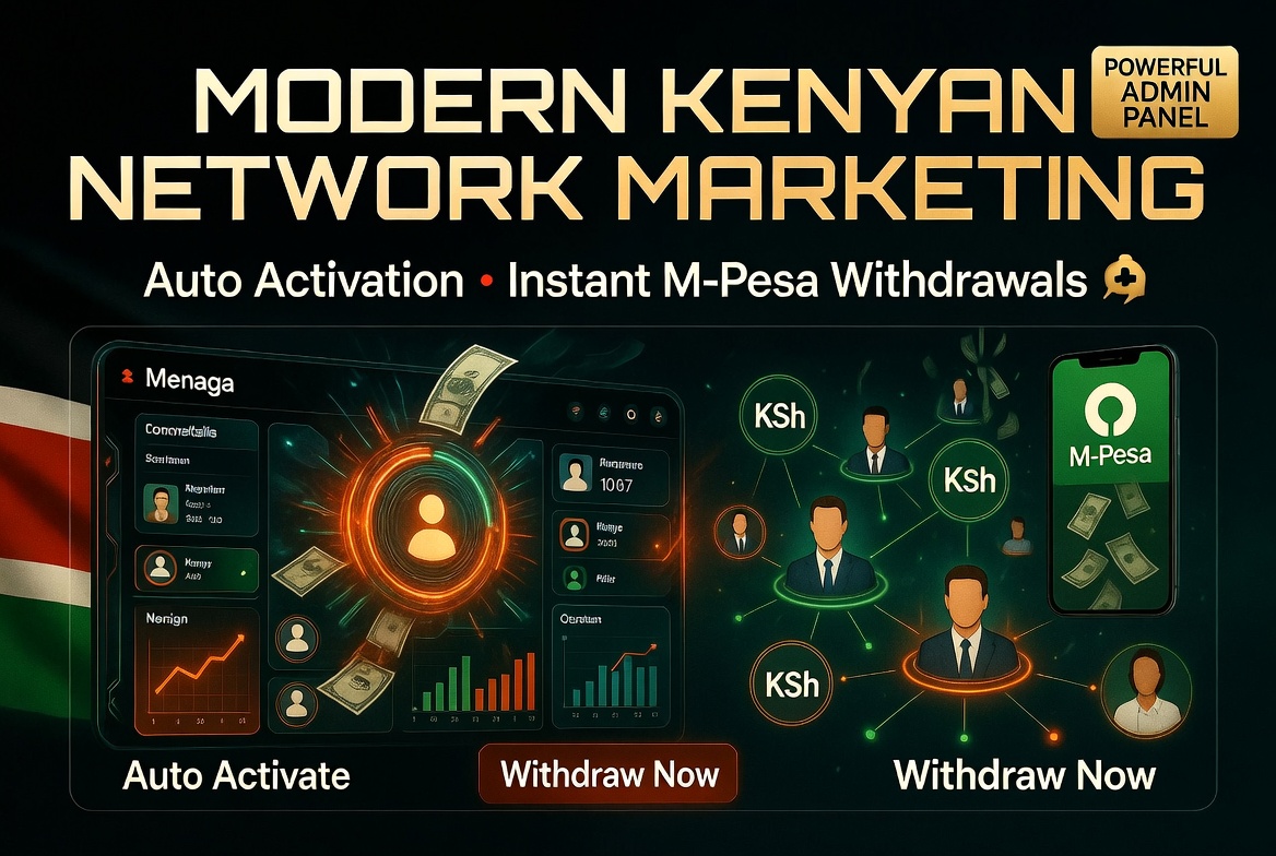 Modern Kenyan Network Marketing Platform  | Auto Activation & Instant Withdrawals